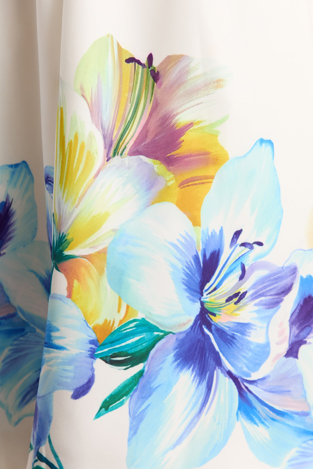 ECM-HR-CL133341264 - Annalise - Blue And Yellow Floral Border Print Bandeau Skater Midi Dress 02.jpg