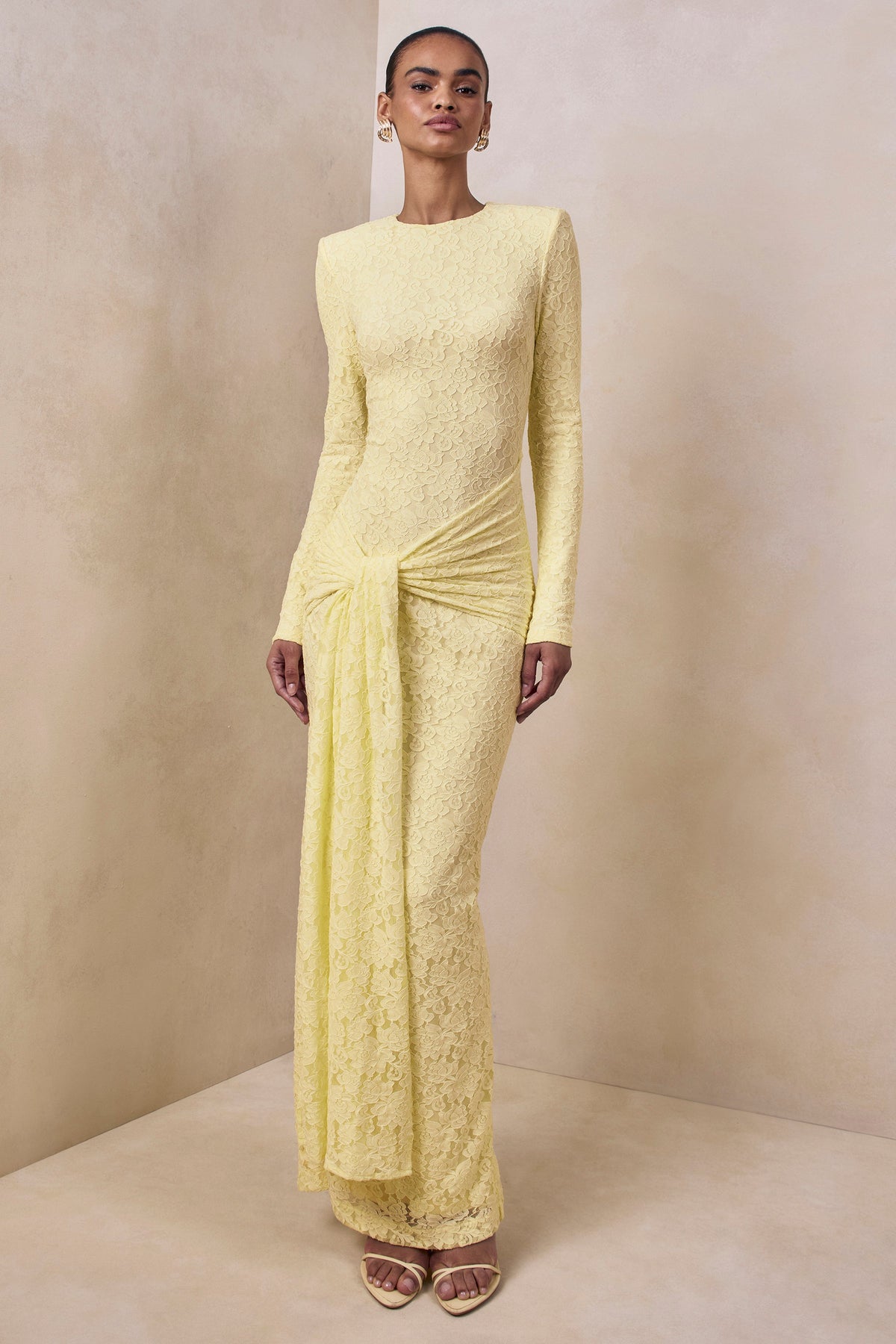 CL13726412106_ECM_HR_CL137264121_-_Evangela_Lemon_Lace_Crew-Neck_Maxi_Dress_With_Wrap-Detail1_bc12bf71-74d8-4664-8468-1a9b590af1c6