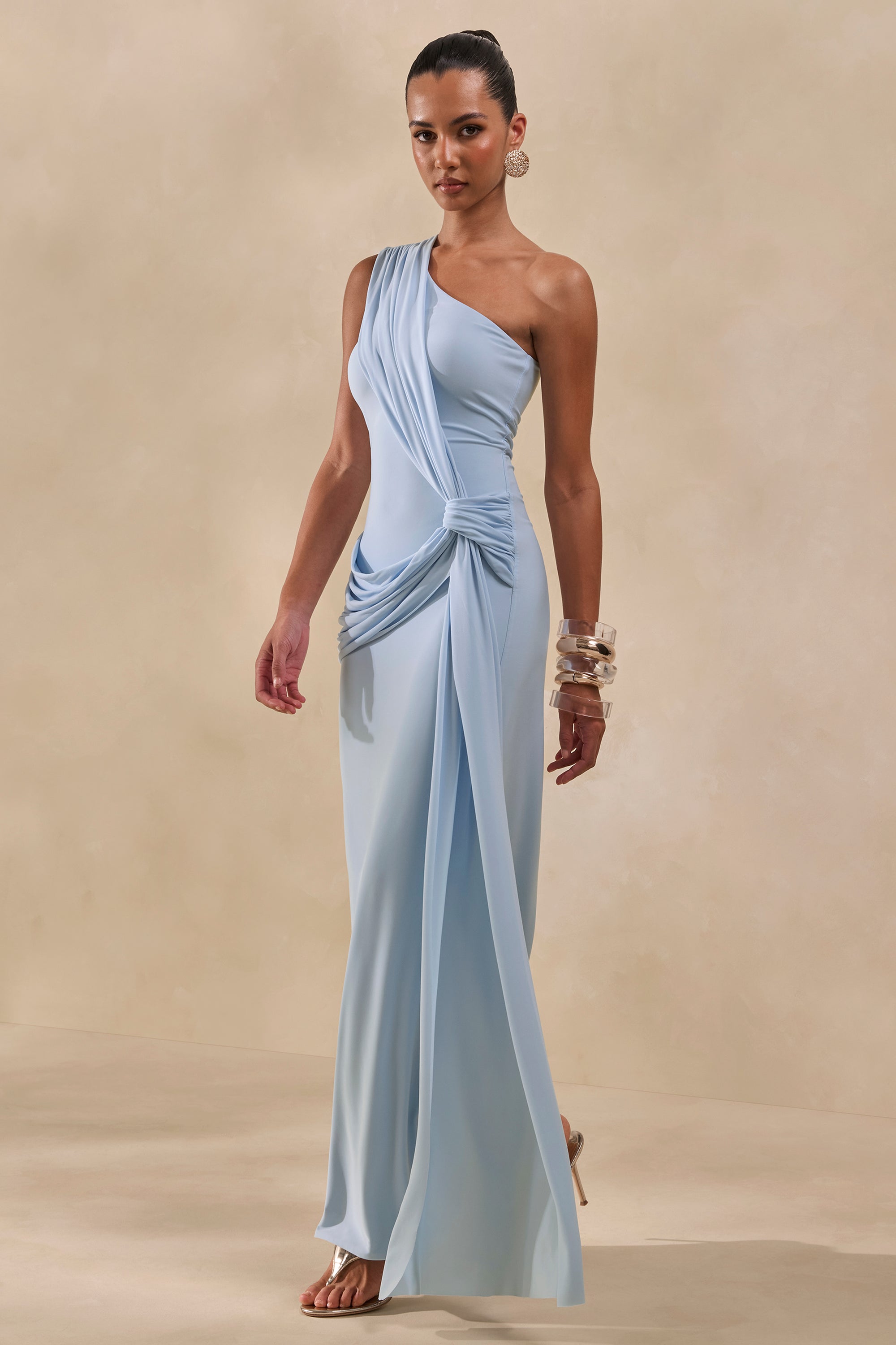 ECM_HR_CL137330016 - Lunoria _ Powder Blue Asymmetric-Neck Maxi Dress With Gathered-Detailing3.jpg