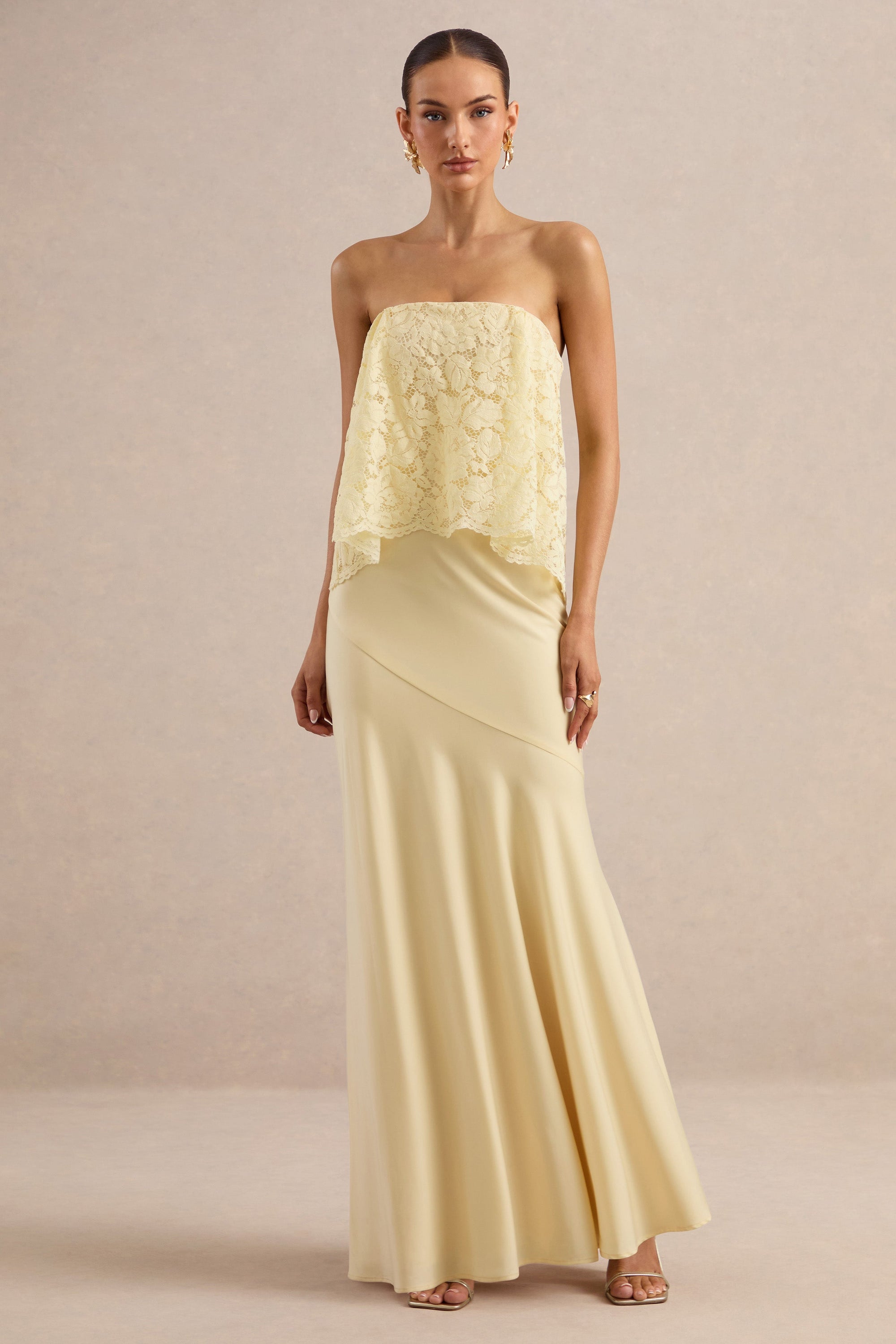 CL13735312106_ECM_HR_CL137353121_-_Clemency_Lemon_Lace_And_Matte_Satin_Bandeau_Maxi_Dress_0