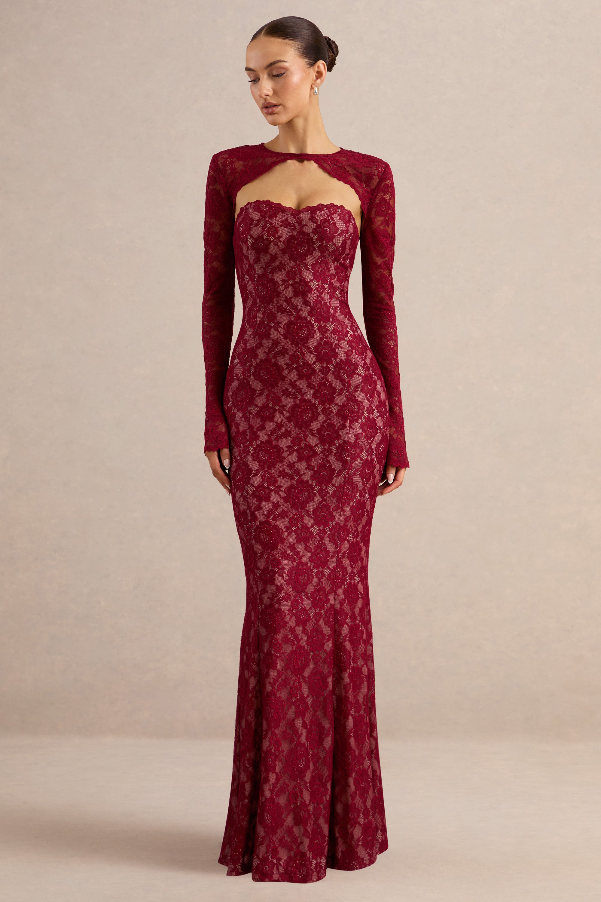 ECM_HR_CL137971100 - Mirellia _ Dark Red Lace Sweetheart-Neck Maxi Dress 0.jpg