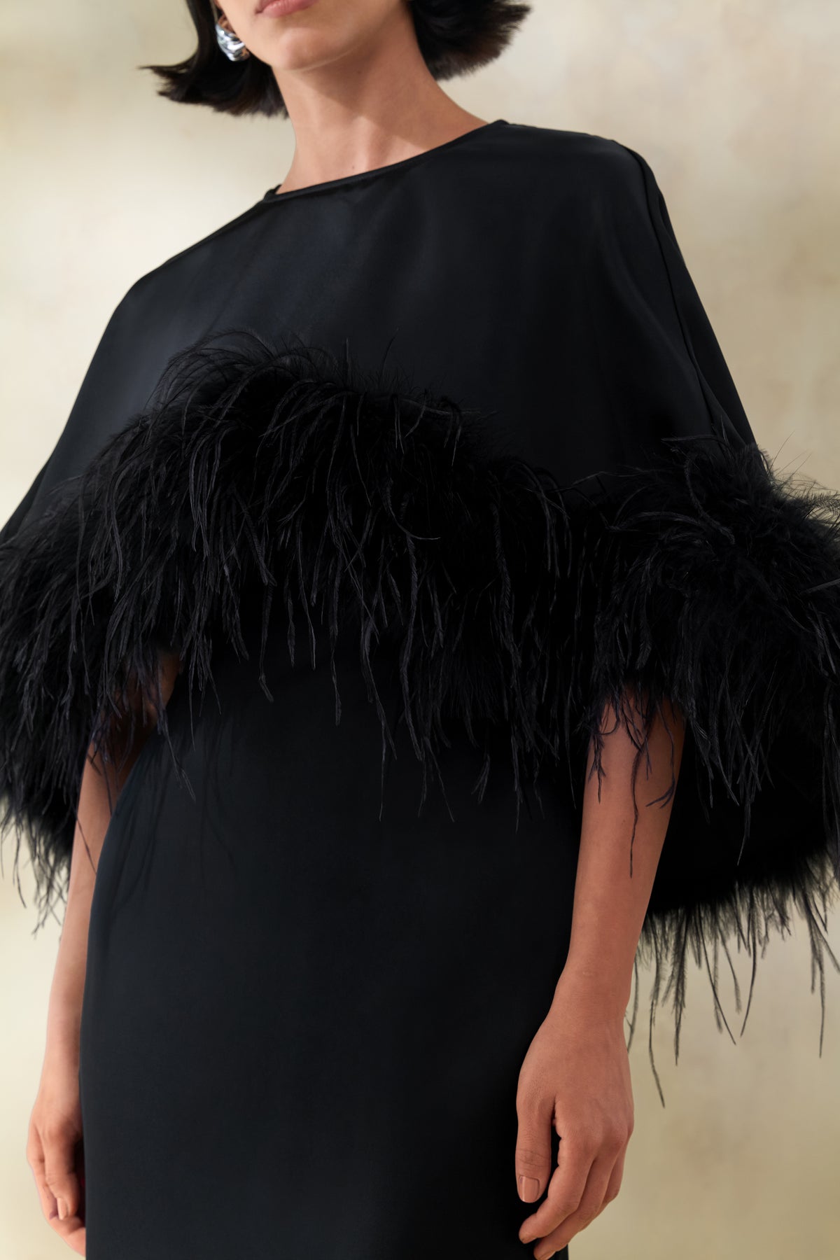 ECM_HR_CL137662001 - Lavencia | Black Satin Wide-Neck Maxi Dress Satin Wide-Neck Maxi Dress With Feather Trim + CL138007001 - Tervessa | Black Satin Wide-Neck Cape With Feather Trim 3.jpg