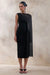 ECM_HR_CL138030001 - Caloria _ Black Asymmetric-Neck Midi Dress With Mesh-Cape 0.jpg