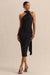 ECM_HR_CL138032001  - Devinae   Black Asymmetric-Neck Midi-Dress With Open-Back And Scarf-Detail 0.jpg