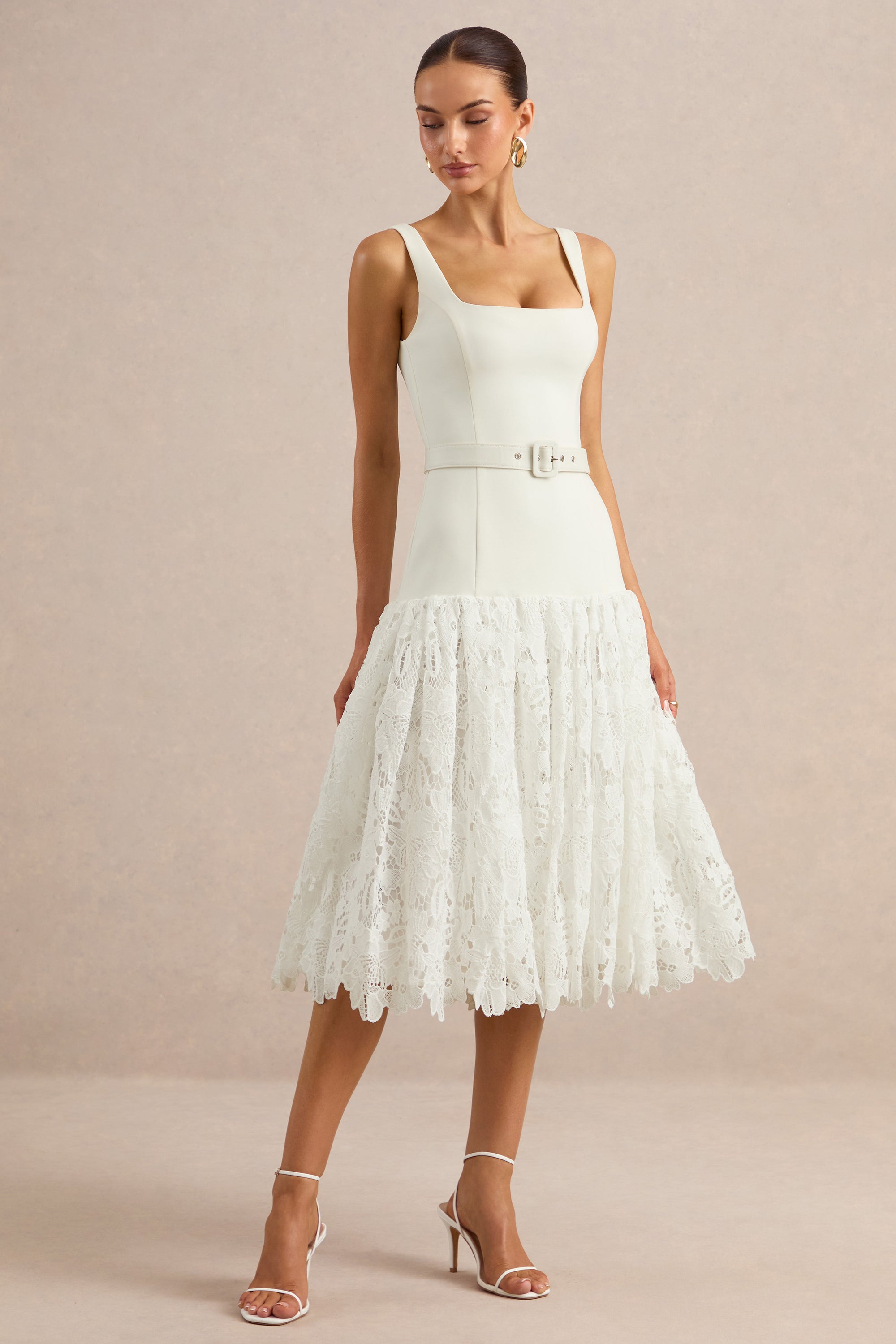 ECM_HR_CL138094110 - Norrie | White Square-Neck Midi Dress With Voluminous Lace Skirt 2.jpg