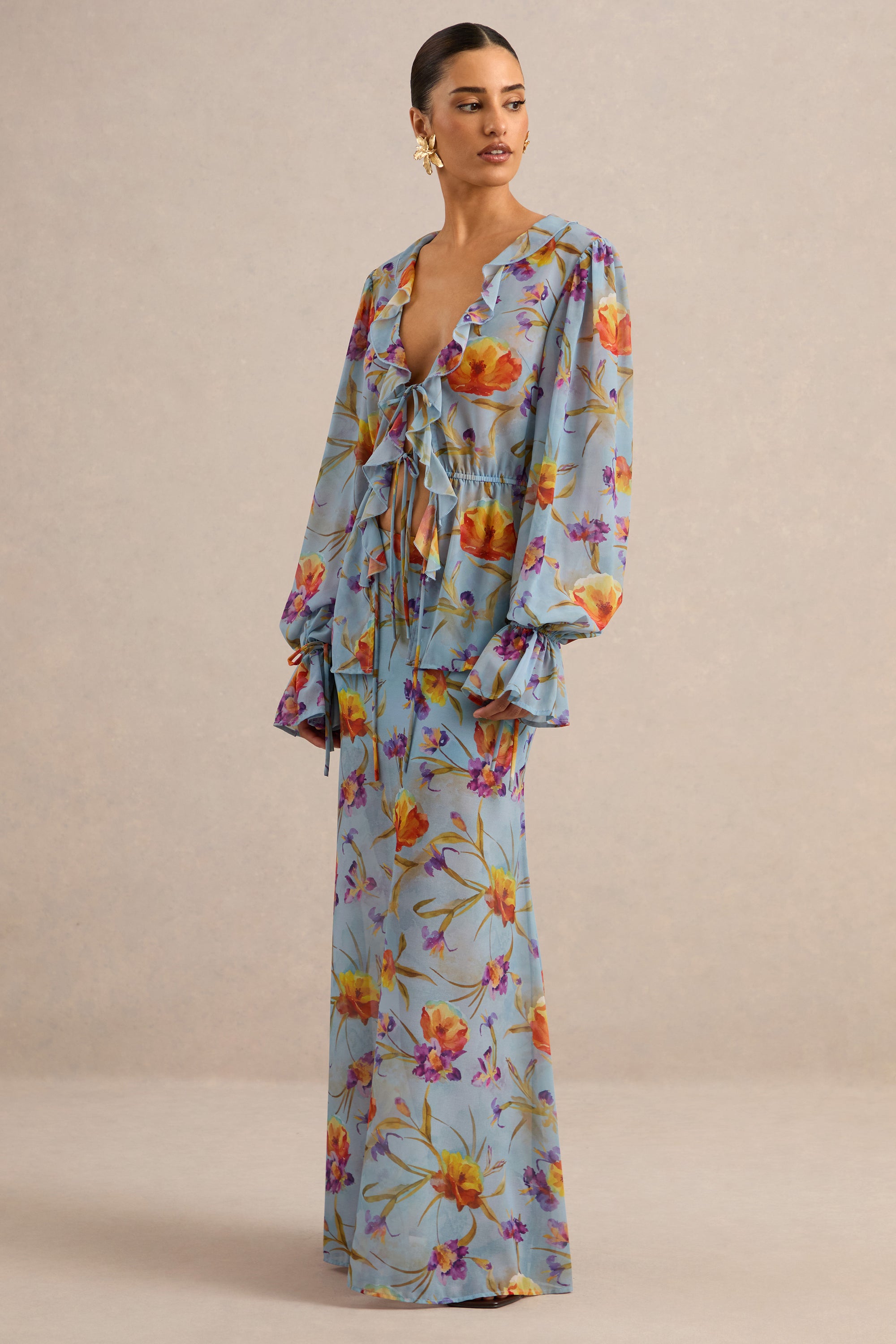 CL138216016 - Alveta | Blue Floral Chiffon Sheer Maxi Skirt0.jpg