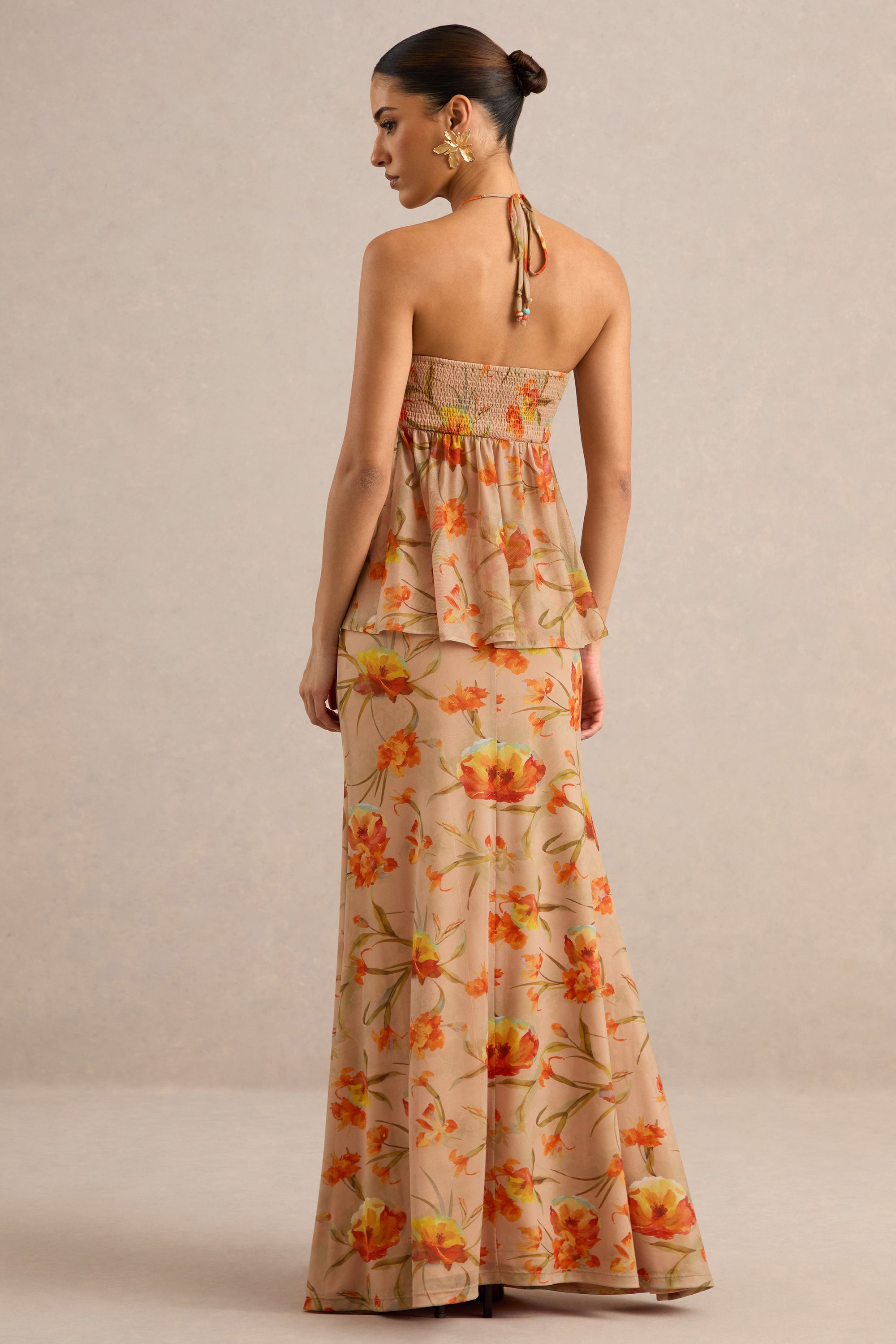 CL138222070 - Flaviah | Orange Floral Print Mesh Maxi Skirt9.jpg