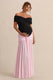 ECM_HR_CL138247081 - Eudora - Black & Light Pink Bardot-Neck Maternity Maxi Dress With Gathered Detailing  1.jpg