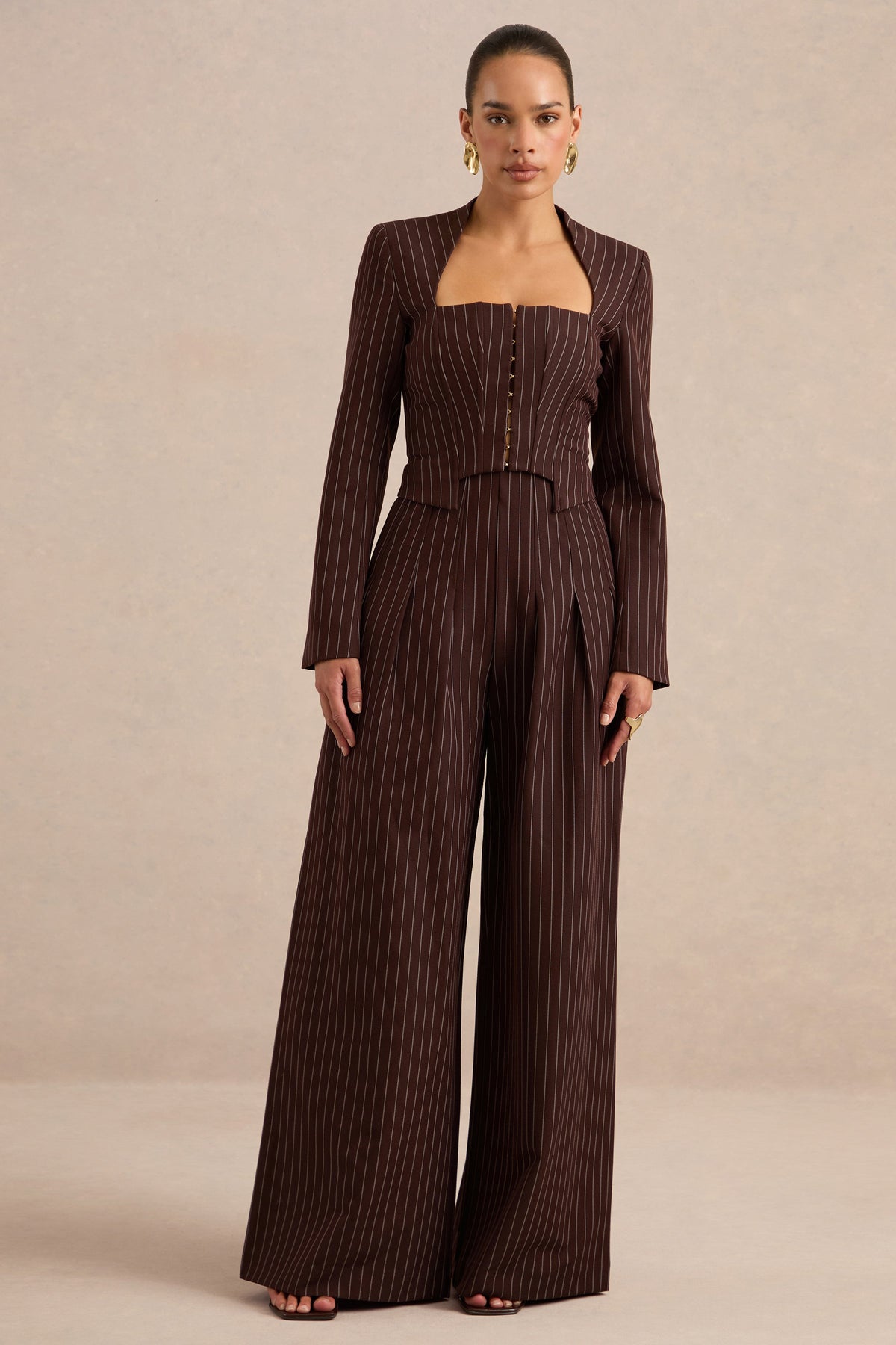 CL13827402106_CL138274021_-_Genara_Brown_Pinstripe_Wide-Leg_Trousers_1