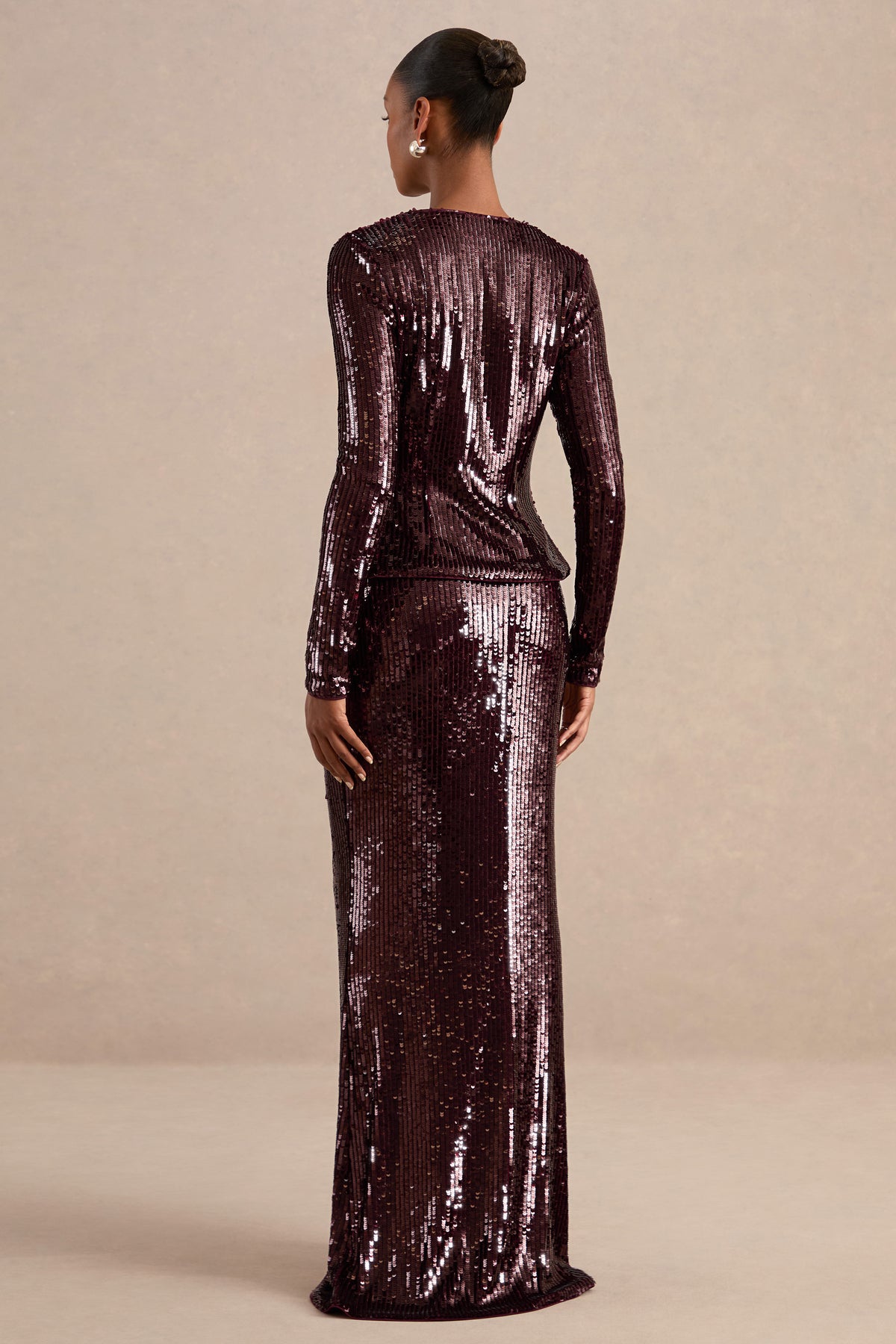 CL138345102 - Antea | Burgundy Sequin Maxi Skirt4.jpg