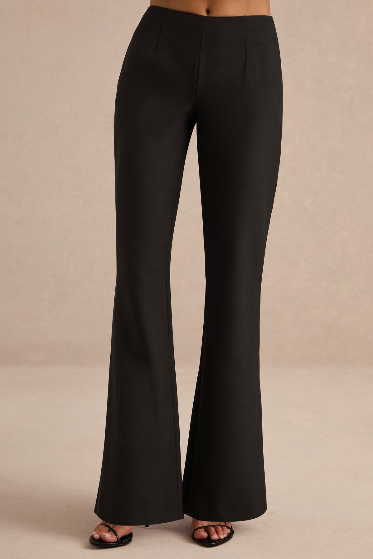 CL138705001 - Ysabel Black Kick Flare Tailored Trousers1.jpg