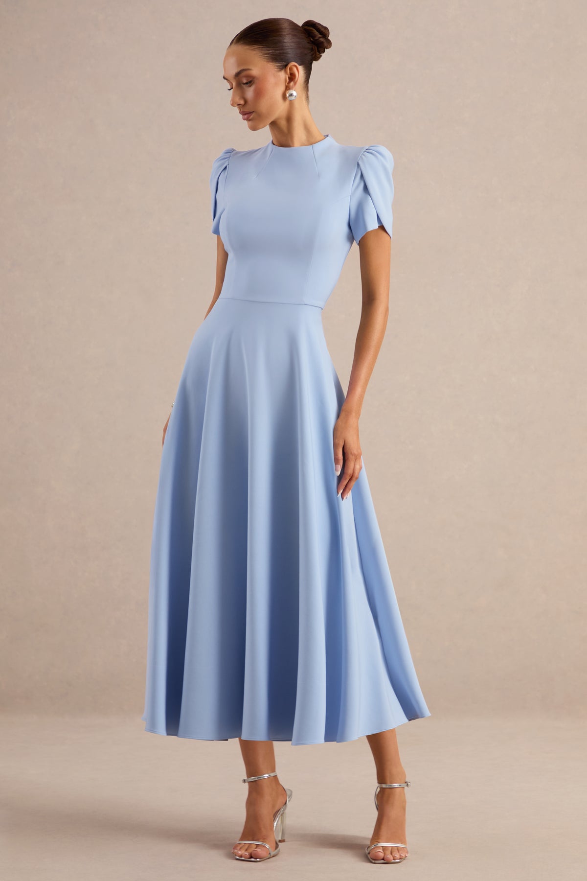 ECM_HR_CL138715013 - Vicky | Powder Blue High Neck Midi Dress With Puff Sleeves1.jpg