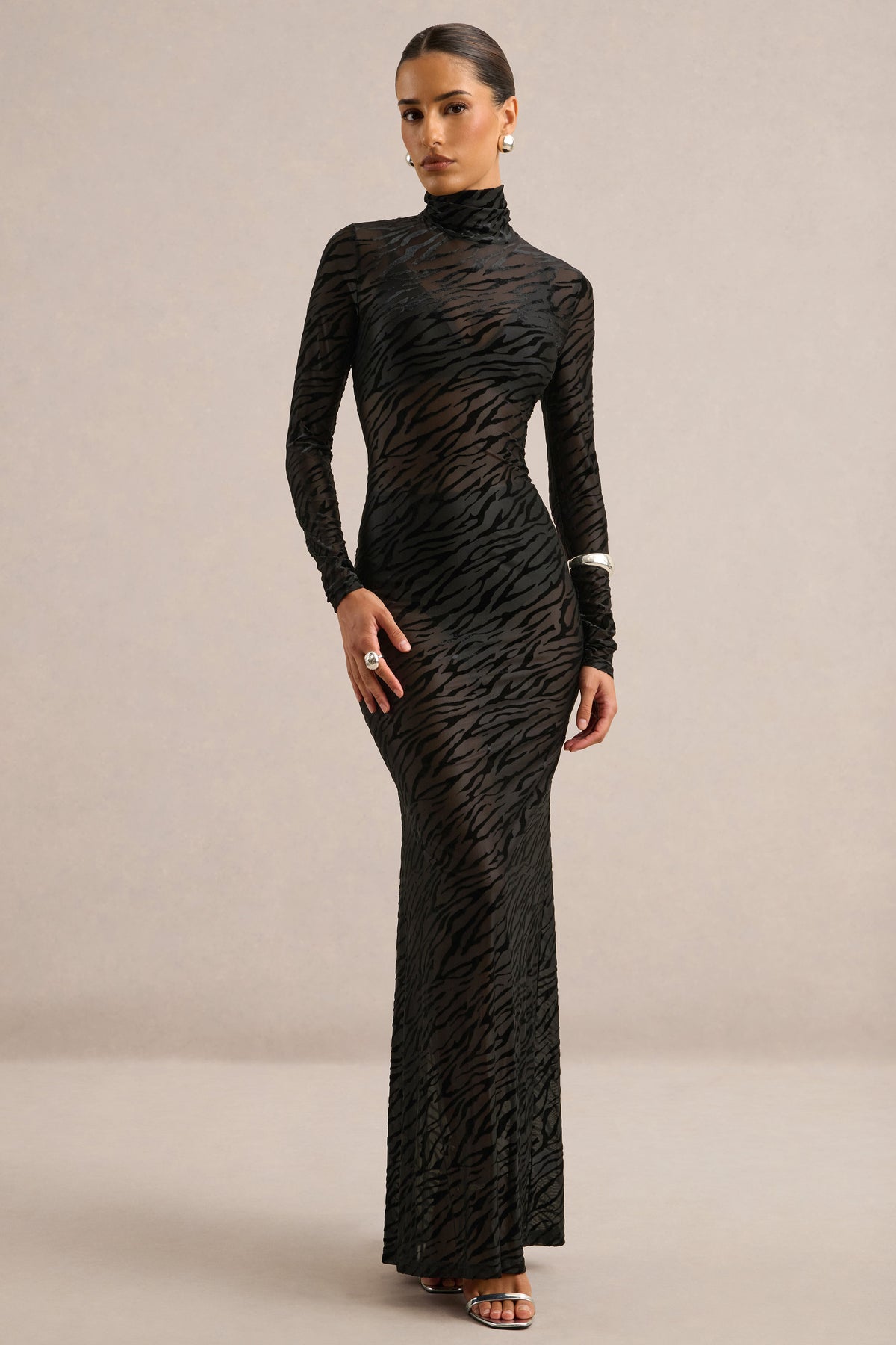 ECM_HR_CL138899001 - Ada | Black Velvet Mesh Zebra Long Sleeve Maxi Dress0.jpg
