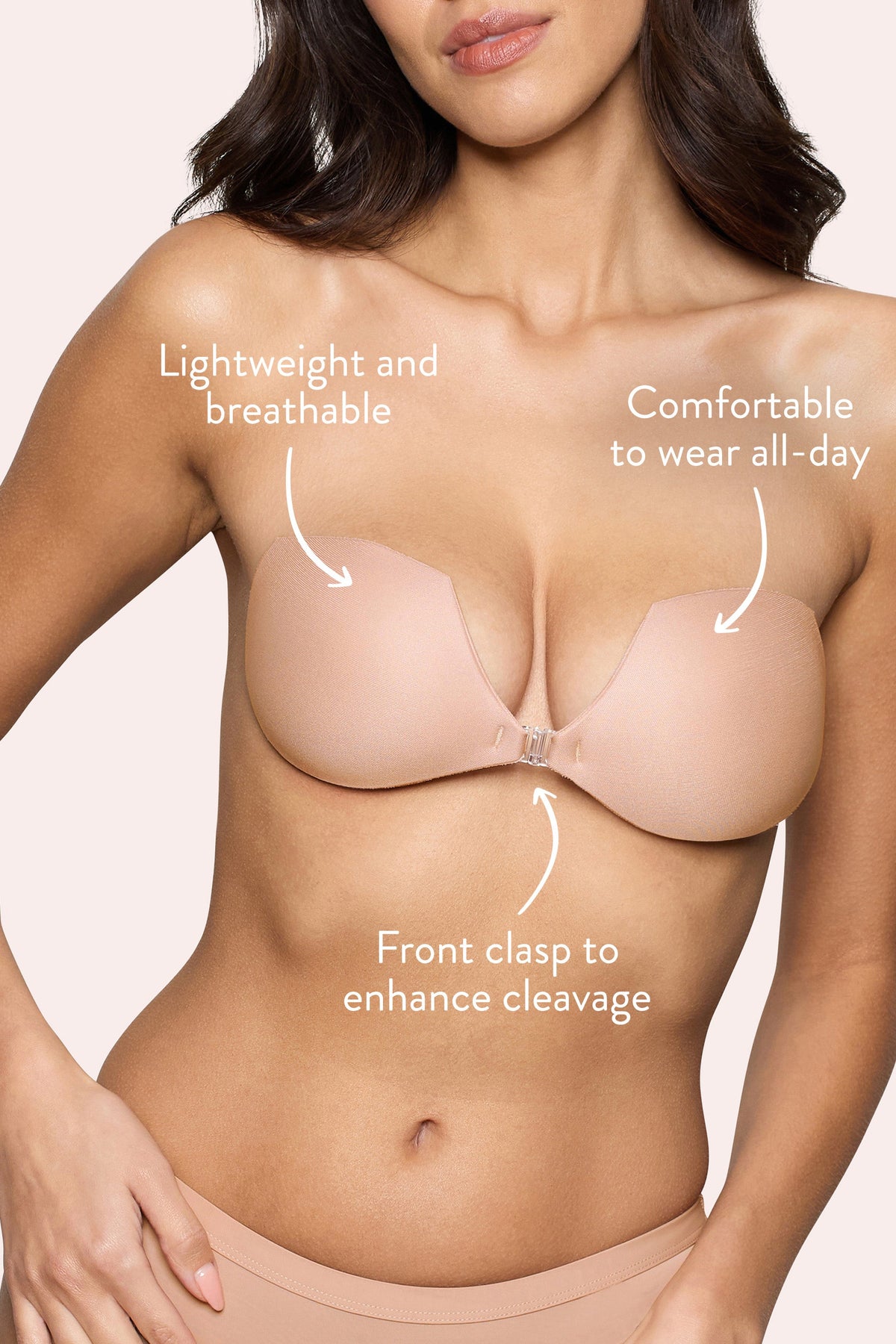 Demi Sticky Bra | Boomba Beige Demi Sticky BH