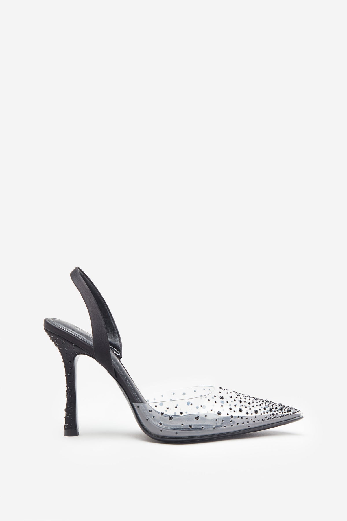 Covergirl | Zwarte Diamanten Puntige Slingback Hakken