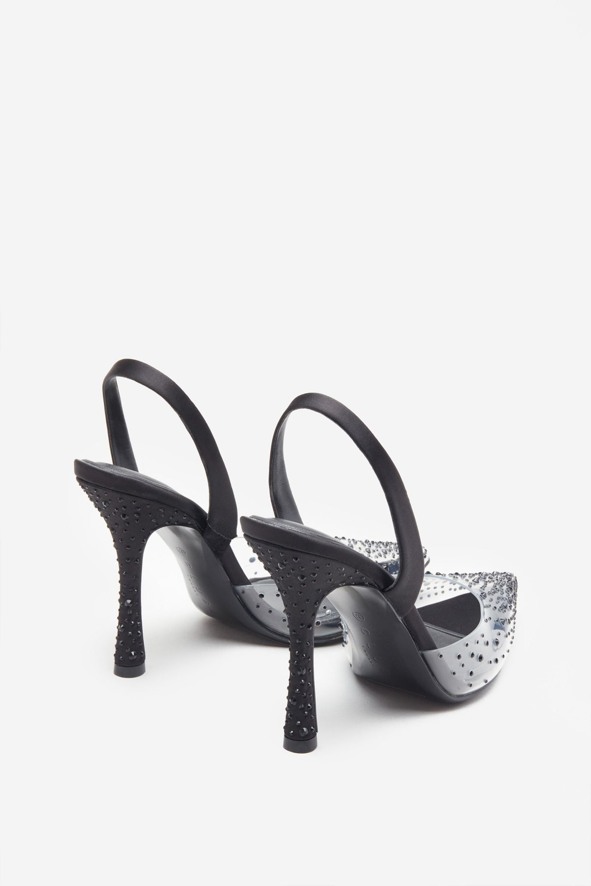 Covergirl | Zwarte Diamanten Puntige Slingback Hakken