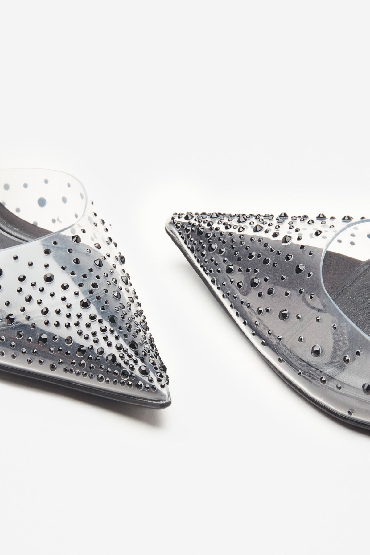 Covergirl | Zwarte Diamanten Puntige Slingback Hakken