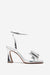 Headlines | Zilverere Sandalen Hakken Met Enkelbandje Diamante Strik