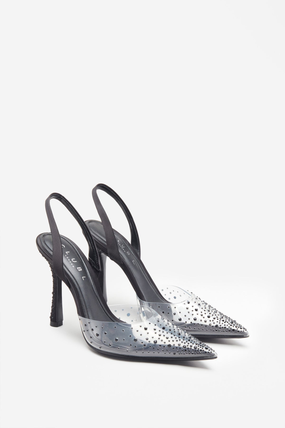 Covergirl | Zwarte Diamanten Puntige Slingback Hakken