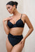 High Tide | Zwarte Gedraaide Bikini Broekje  Met Hoge Taille En Knoopdetail aan de Voorkant