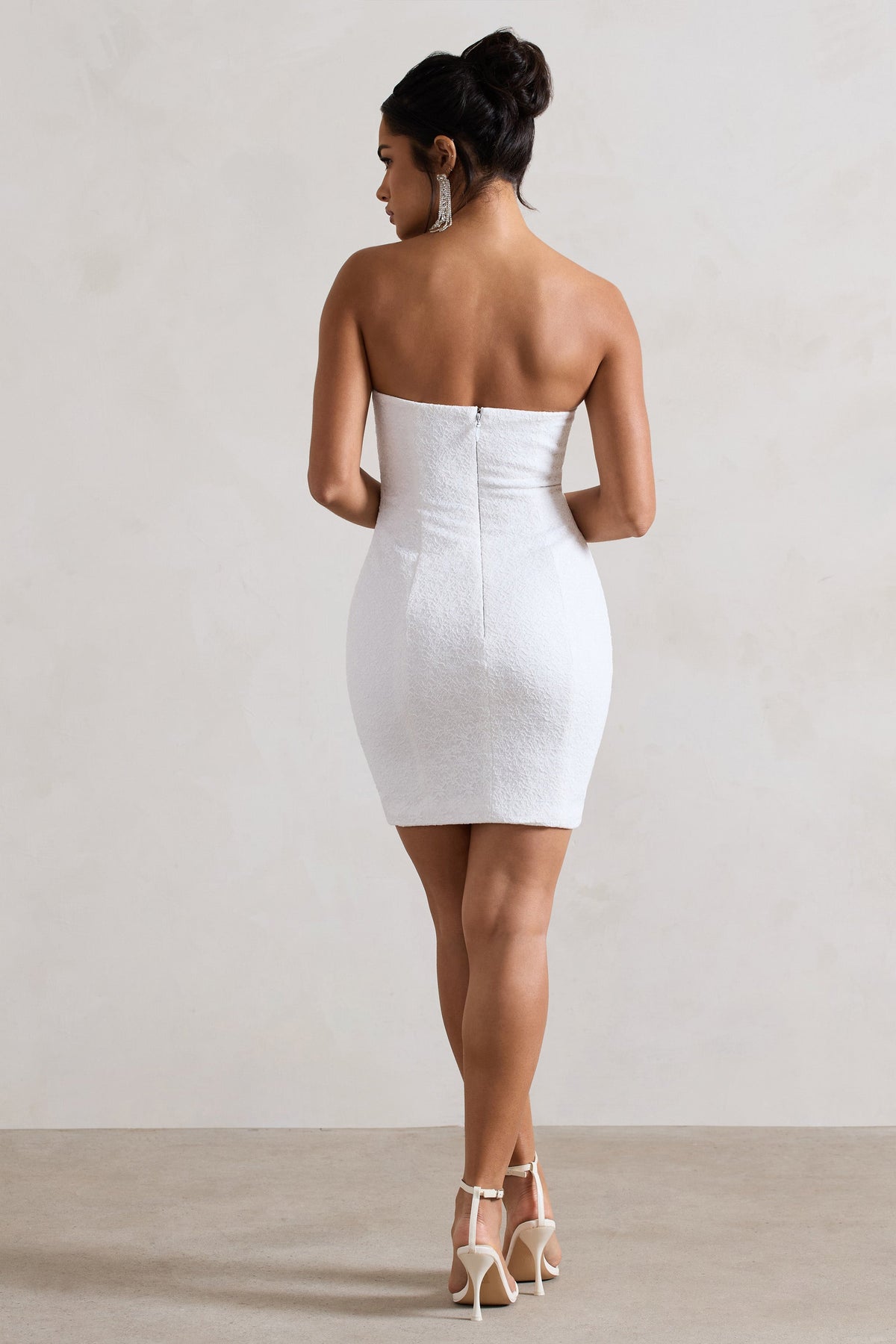 Valencia | Crème Kanten Korset Maxi Jurk Met Afneembare Rok