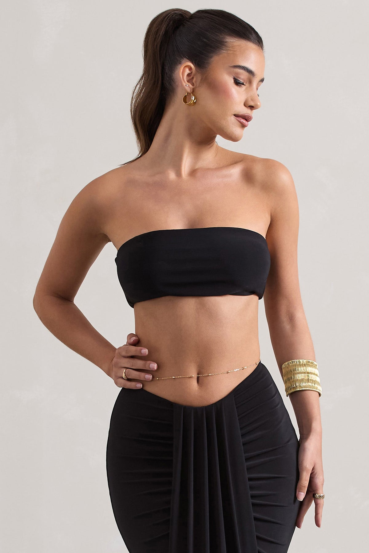 WB_CL134734002-VadaBlackBandeauCropTop_CL134735002-VitalityBlackRuchedDrapeMaxiSkirt2copy