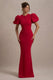 Love Letters | Rode Maxi Jurk Met Pof Mouwen