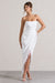 Chosen | Witte Bandeau Overslag Maxi Jurk Met Verenafwerking