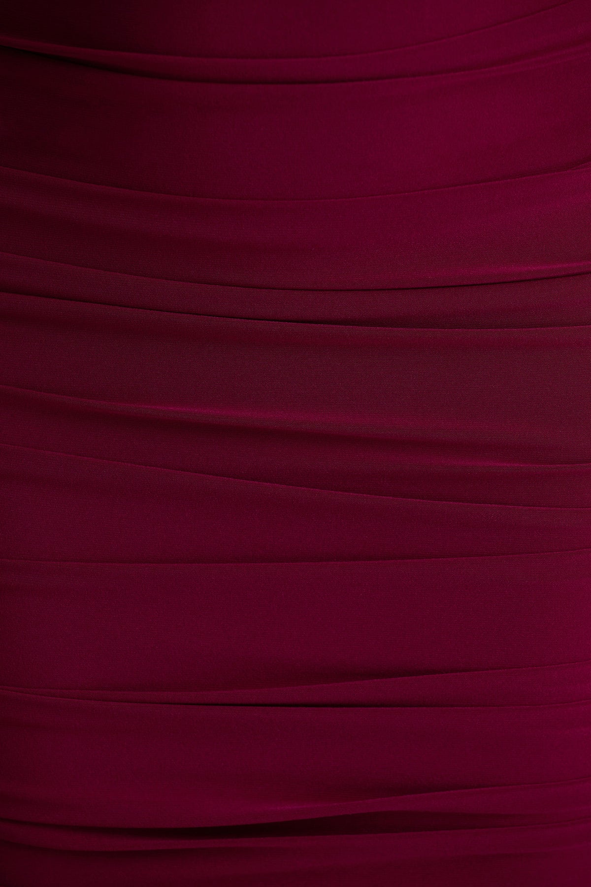 Tamara | Bordeaux Gerimpelde Midi Jurk Met Lang Mouwen