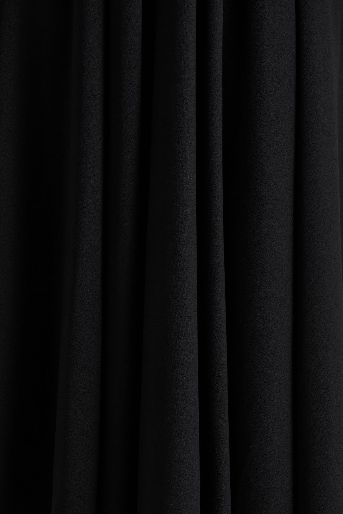 Alison | Zwarte Vierkante Hals A‑Lijn Midi Jurk