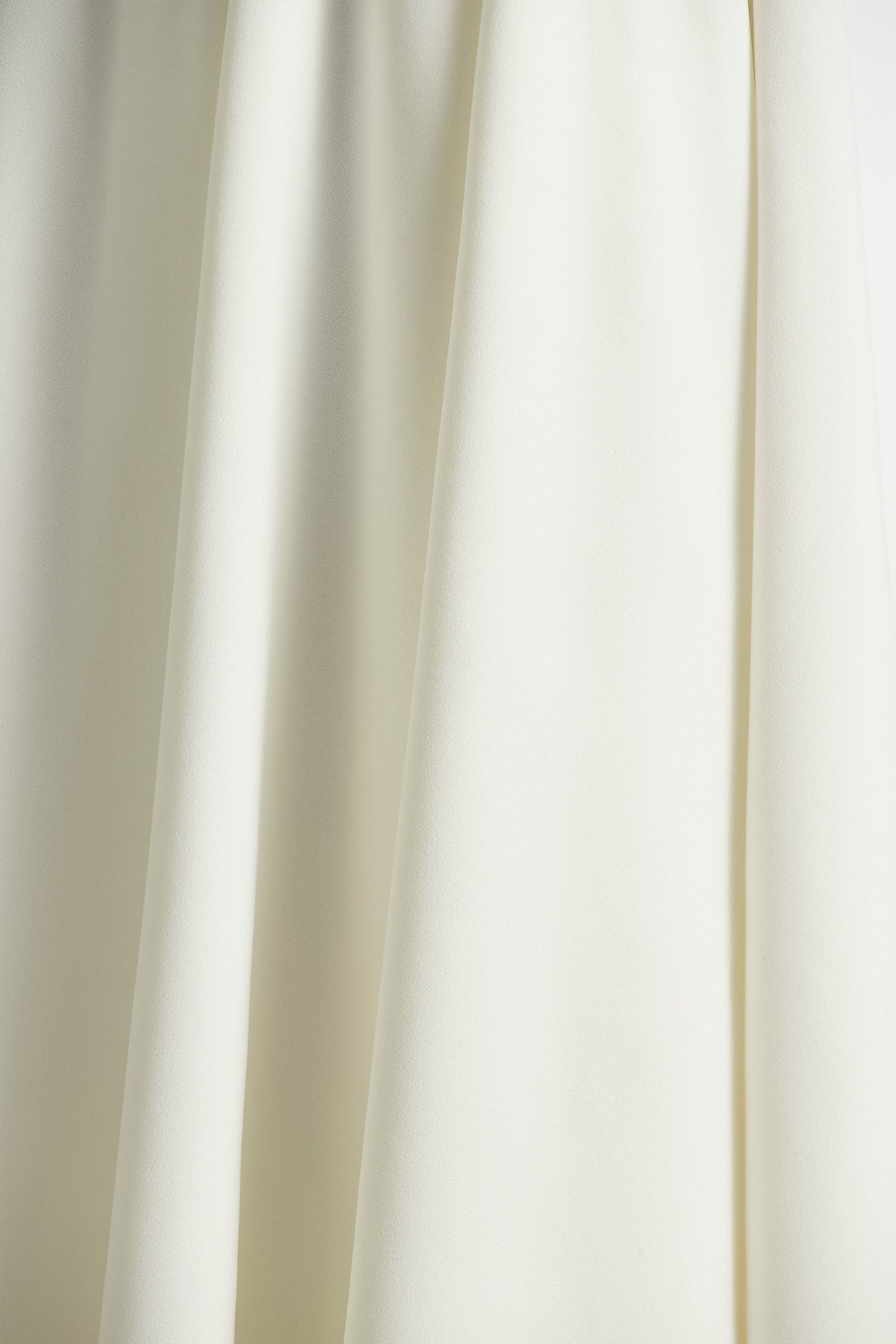 Bellamy | Creme Ronde Hals Midi Jurk Met Lange Mouwen